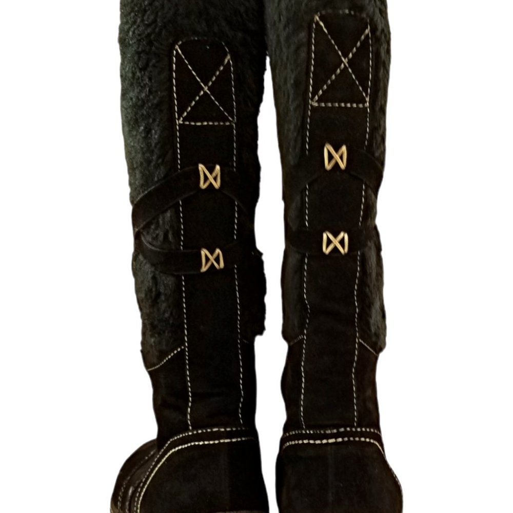 Brand New WearEver Black Faux Fur Lined Donner Boots Size 9.5 - Picture 4 of 5